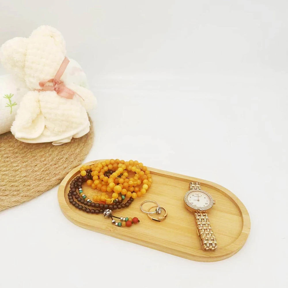 Multi Use Bamboo Tray SetWooden Saucer For Flower PotsCoffee Cups  Kitchen DecorEco Friendly Coaste 1