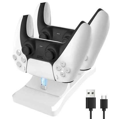 GAMINJA Dual Controller Charging Stand for PlayStation, Fast Controller Charger Station with AC Adapter