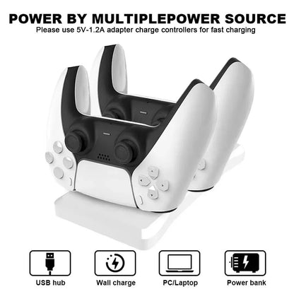GAMINJA Dual Controller Charging Stand For PlayStation Fast Controller Charger Station With AC Adap 3