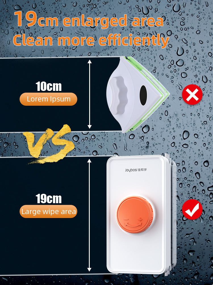 Professional Magnetic Home Window Cleaner Brush Double with Telescopic Rod, Super Strong Magnetic Glass Cleaning Tool
