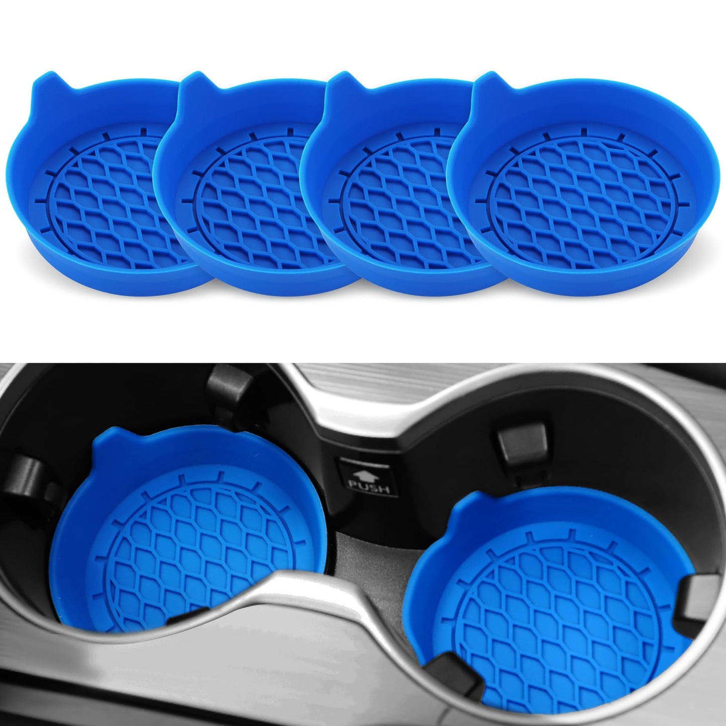 Universal Silicone Car Cup Holder Coaster NonSlip Insert AntiScratch  Silent Cup Pad For Auto Inter 12