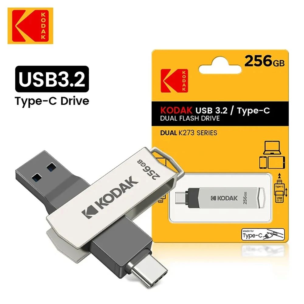 KODAK USB Type C Flash Drive – High-Speed Dual Memory Stick for Smartphone & Laptop