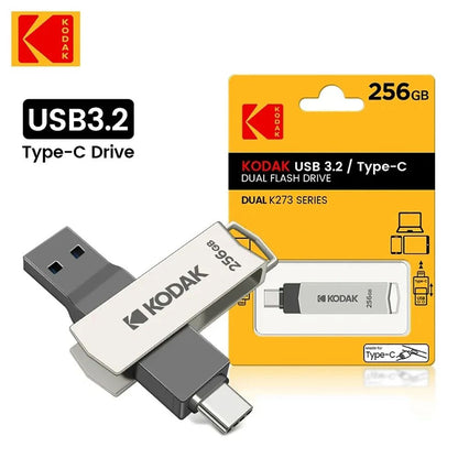 KODAK USB Type C Flash Drive – High-Speed Dual Memory Stick for Smartphone & Laptop