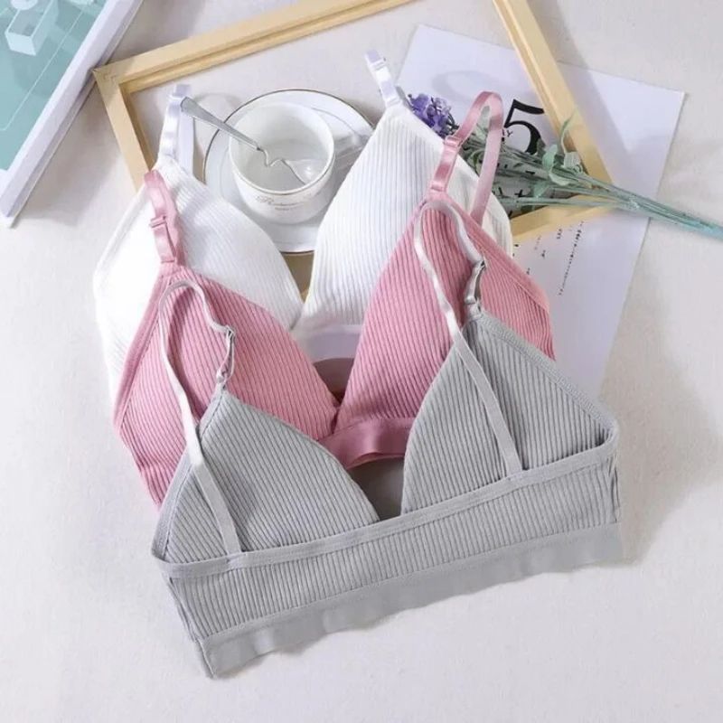 Women Sports Bra Triangle Cup Chest Wrapped Breathable Bra  No Steel Rings  Adjustable Shoulder Str 1