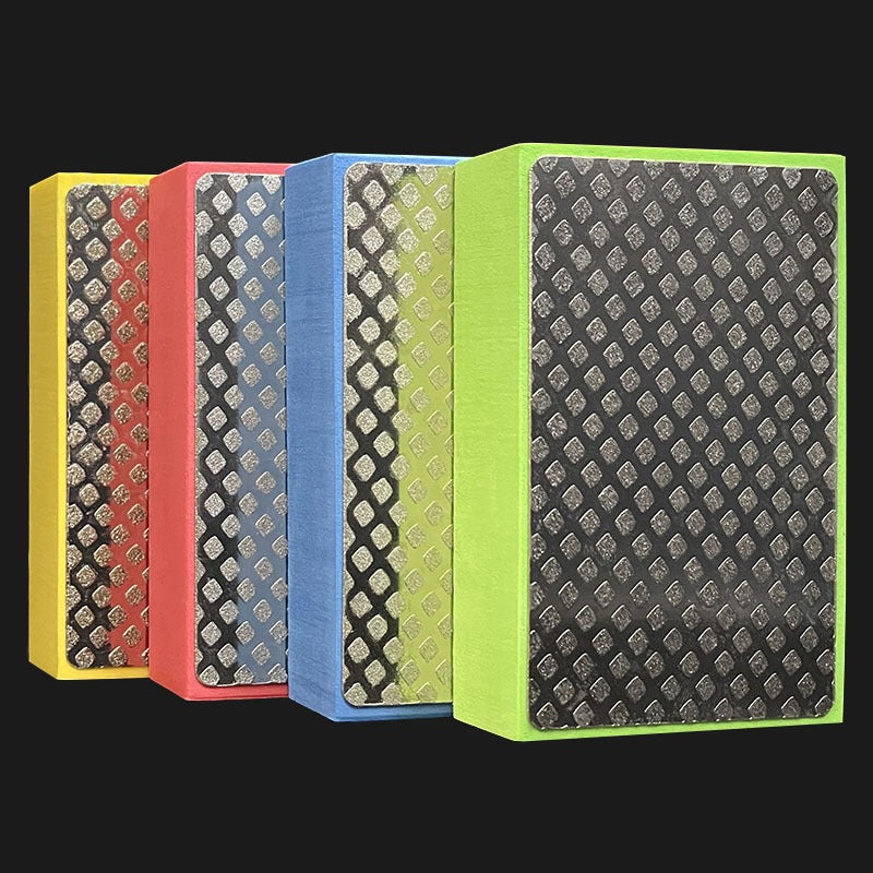 Diamond Hand Polishing Pads, Tile, Glass, Stone & Marble Abrasive Grinding Block Pad, Sanding Disc Polisher Tools