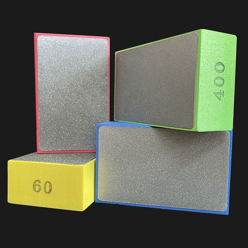 Diamond Hand Polishing Pads, Tile, Glass, Stone & Marble Abrasive Grinding Block Pad, Sanding Disc Polisher Tools