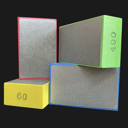 Diamond Hand Polishing Pads, Tile, Glass, Stone & Marble Abrasive Grinding Block Pad, Sanding Disc Polisher Tools