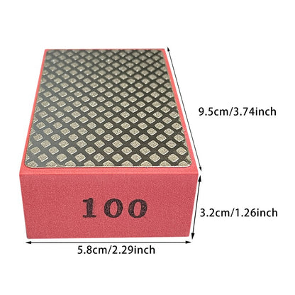 Diamond Hand Polishing Pads, Tile, Glass, Stone & Marble Abrasive Grinding Block Pad, Sanding Disc Polisher Tools