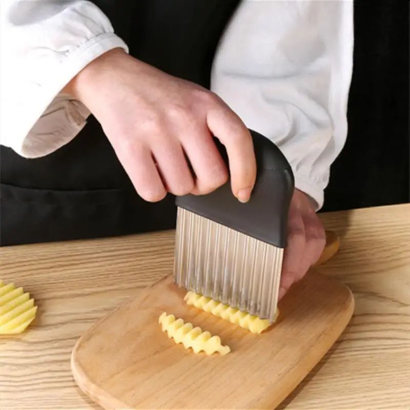 Stainless Steel Potato Chip Slicer  Wavy Crinkle Cutter For French Fries Vegetables Fruits Dough Ch 4