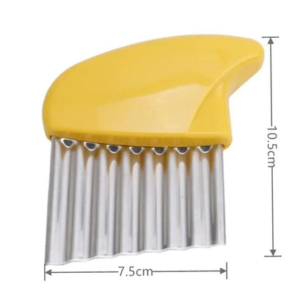 Stainless Steel Potato Chip Slicer  Wavy Crinkle Cutter For French Fries Vegetables Fruits Dough Ch 8
