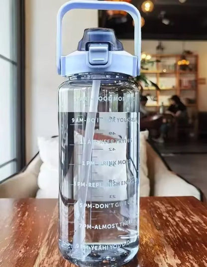 HydraTrack 2L Sports Water Bottle  TimeMarked Straw Bottle For Fitness Gym  Outdoor Hydration 5
