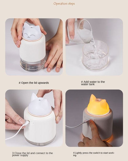CloudBreathe 300ML USB Humidifier  Cute Cartoon Diffuser With LED Night Light For Kids  Desks 4