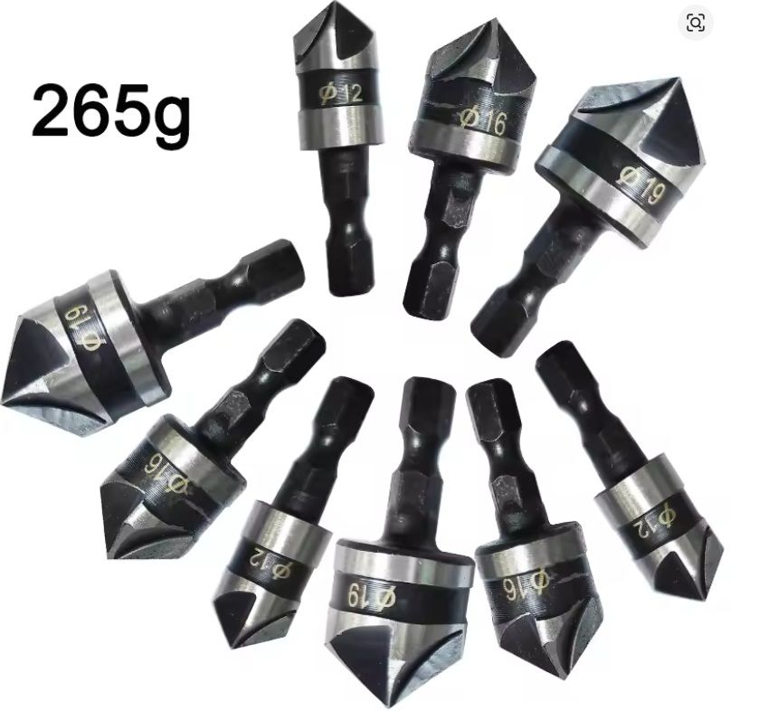 ProChamfer 3PC Hex Shank Countersink Drill Bit Set  90 Chamfer Tool For Clean Woodworking Finishes 4
