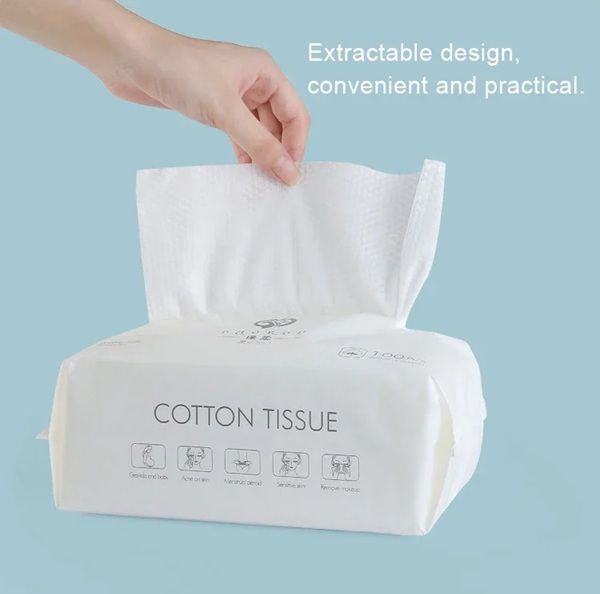 PureWipe Disposable Face Towels  Soft Cotton Dry Towels For Gentle Cleansing  Daily Skincare 2