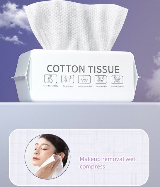 PureWipe Disposable Face Towels  Soft Cotton Dry Towels For Gentle Cleansing  Daily Skincare 5