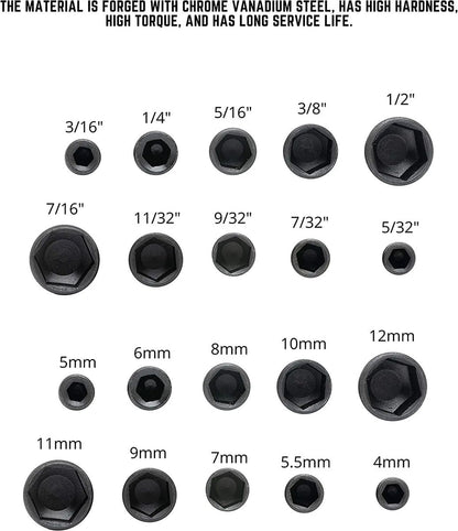 9Piece Metric Hex Nut Driver Set  5mm To 13mm CRV Steel With 14in Hex Shank 3