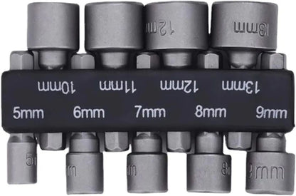 9Piece Metric Hex Nut Driver Set  5mm To 13mm CRV Steel With 14in Hex Shank 1