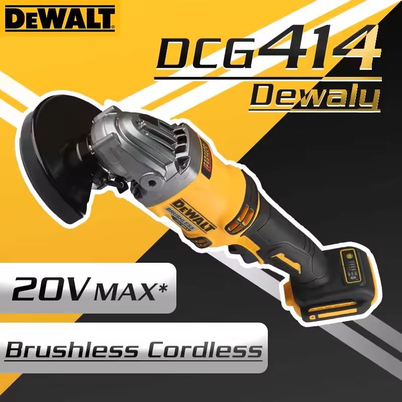 Cordless Brushless Angle Grinder 18V with 125mm Disc for Cutting and Polishing Metal Wood and Pipe