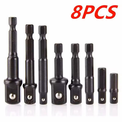 Socket Adapter And Reducer Extension Set For Drill Power Conversion In 4 8 Or 12 Piece Options 1