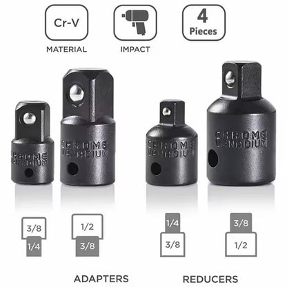 Socket Adapter And Reducer Extension Set For Drill Power Conversion In 4 8 Or 12 Piece Options 5