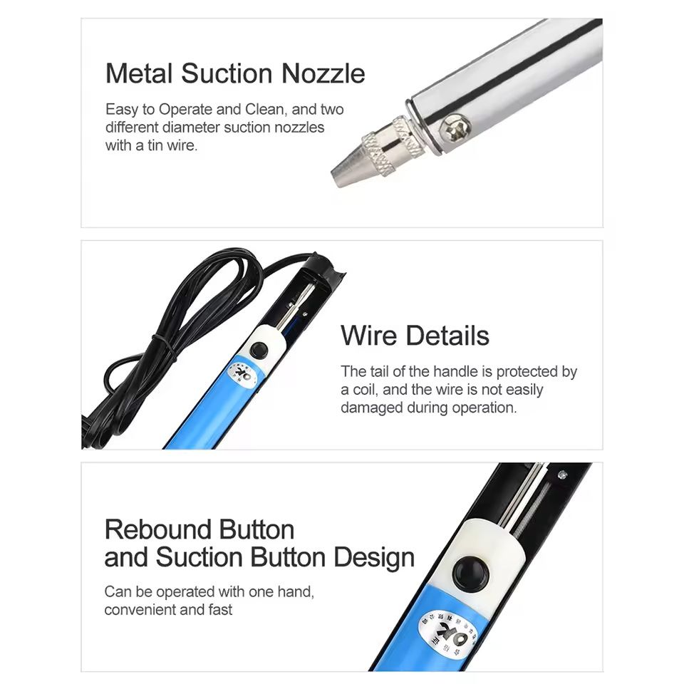 Electric Soldering Suction Tool With Vacuum Pump For Desoldering And Welding 30W AC 110V Or 220V 6