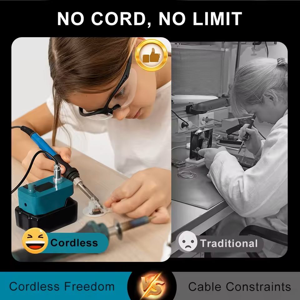Cordless Soldering Iron Tool Station For 18V Battery Powered PCB And Welding Repair Projects 2