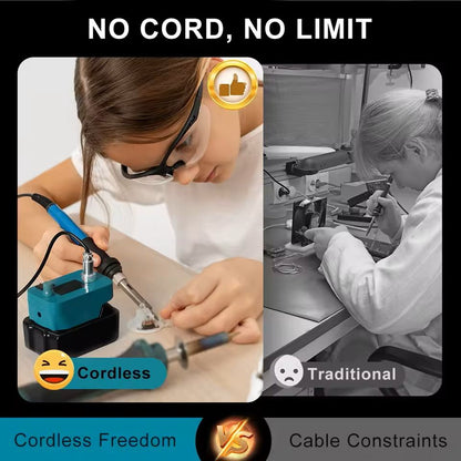 Cordless Soldering Iron Tool Station For 18V Battery Powered PCB And Welding Repair Projects 2