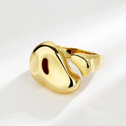 1 New Adjustable Colorful Drip Glaze Ring Women Fashion Retro Geometric Gold Colour Metal Ring For  5