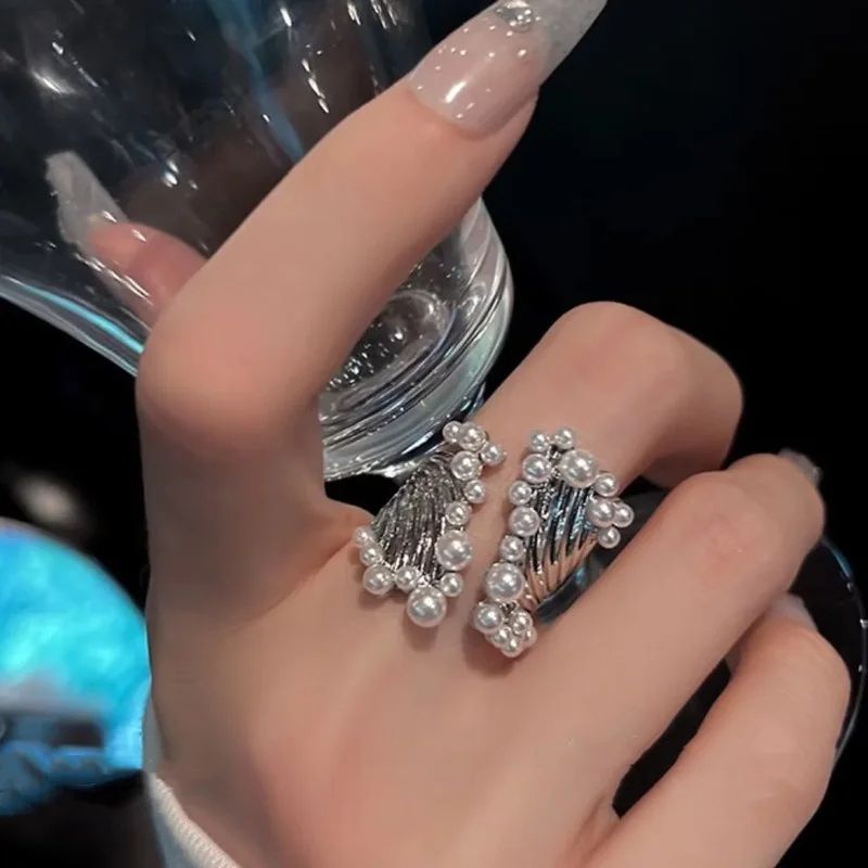 1 New Adjustable Colorful Drip Glaze Ring Women Fashion Retro Geometric Gold Colour Metal Ring For  9