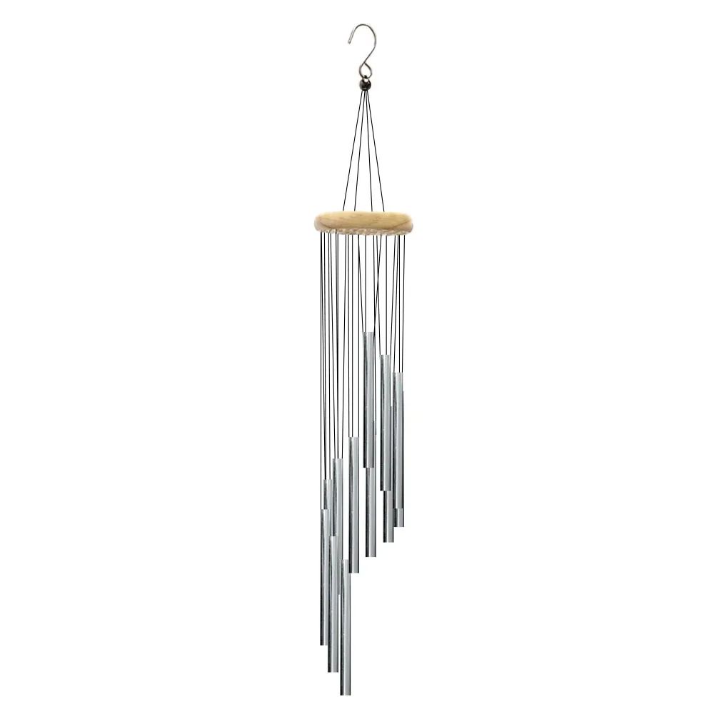 Aluminum Alloy Wind Chimes With Hook GoldSilver Bells For Outside Garden Yard Wedding Memorial Part 8