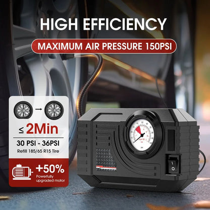 Mini Air Pump Tire Inflator  Electric Portable Air Compressor For Car Motorcycle  Bicycle Compact   1