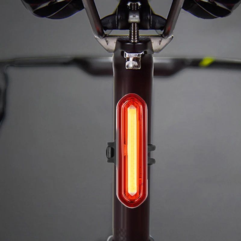 USB Charging Cycling Tail Light, High Visibility Rear LED Bike Lamp for Mountain & Road Bikes, Waterproof Bicycle