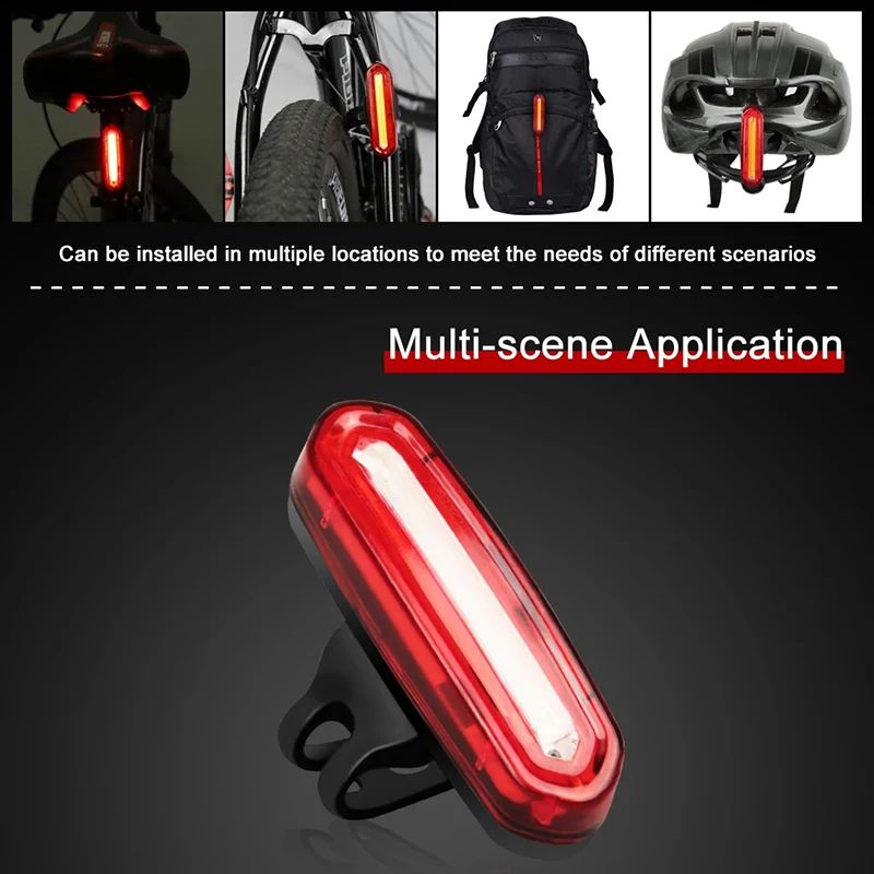 USB Charging Cycling Tail Light High Visibility Rear LED Bike Lamp For Mountain  Road Bikes Waterpr 2