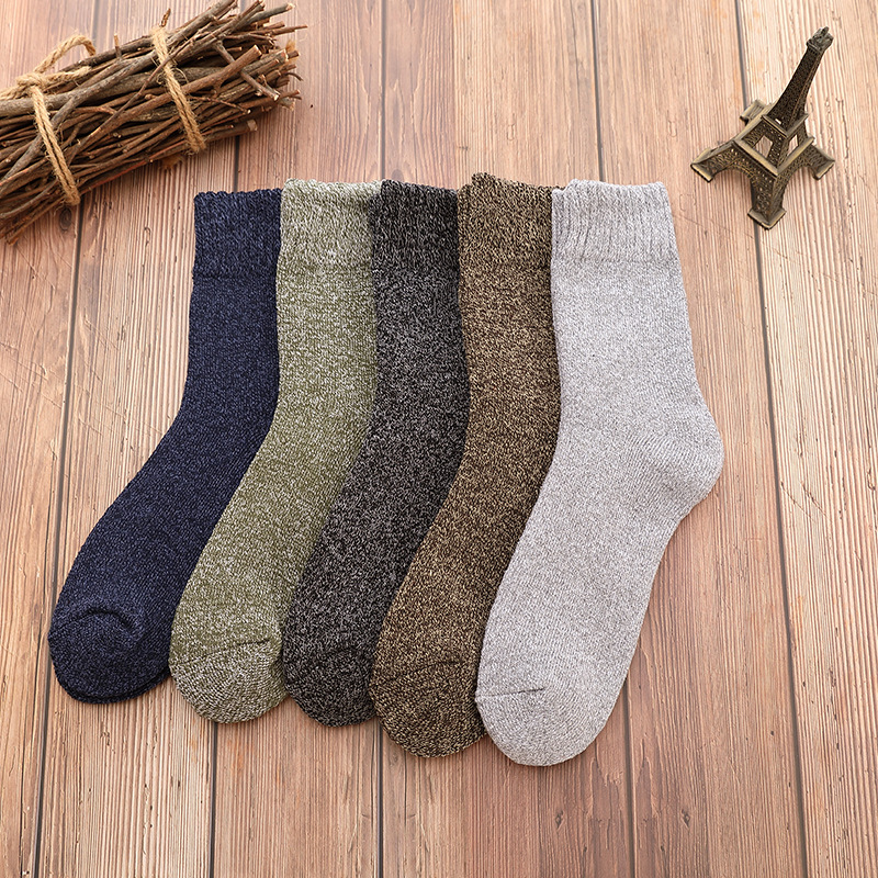 5 Pairs Winter Warm Men S Socks Thick Thermal Terry Socks For Cold Weather Snow  Extreme Cold 5