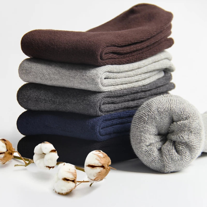 5 Pairs Winter Warm Men S Socks Thick Thermal Terry Socks For Cold Weather Snow  Extreme Cold 8