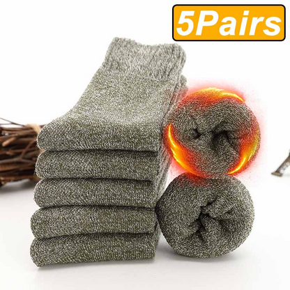 5 Pairs Winter Warm Men S Socks Thick Thermal Terry Socks For Cold Weather Snow  Extreme Cold 10