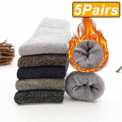 5 Pairs Winter Warm Men S Socks Thick Thermal Terry Socks For Cold Weather Snow  Extreme Cold 11