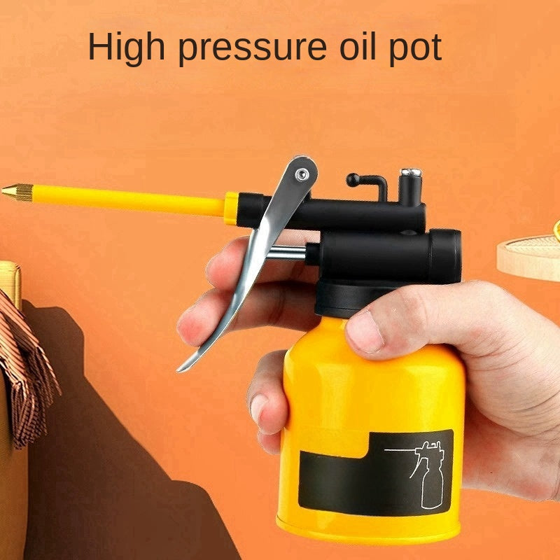 High-Pressure Oil Can Pump, Precision Lubrication Tool for Metal & Car Repair, Leak-Proof Grease Gun