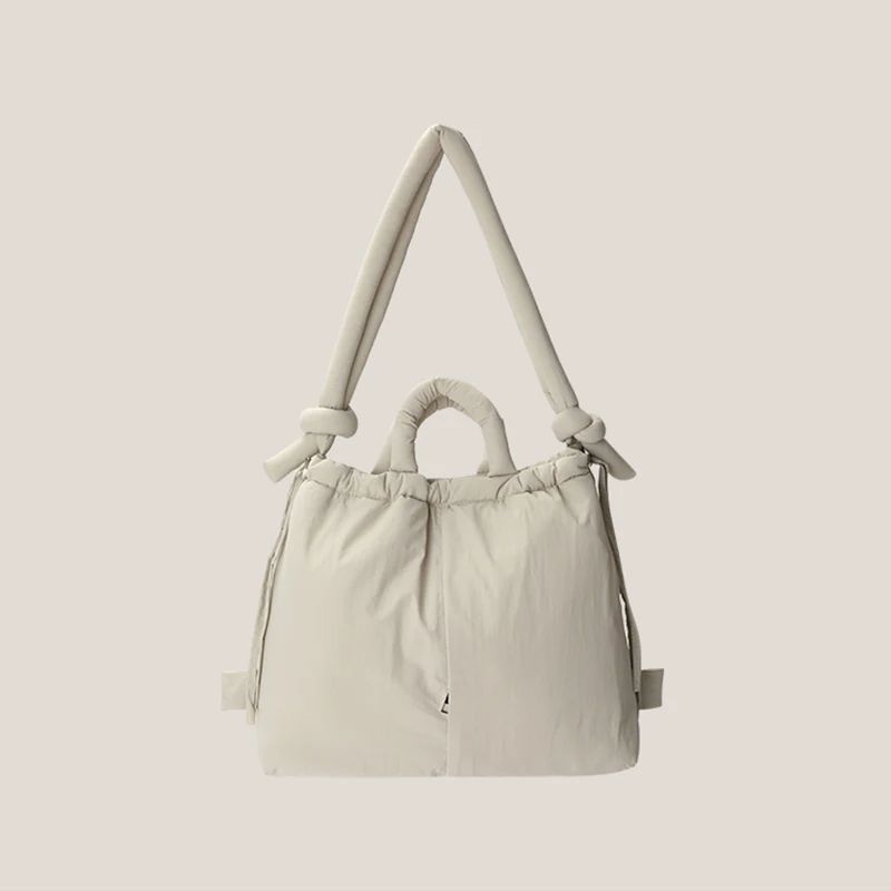 Designer Soft Puffer Nylon Tote Bag Casual Vintage Large Capacity Women Shoulder  Crossbody Handbag 4
