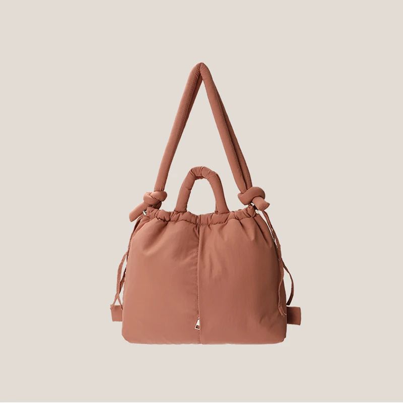 Designer Soft Puffer Nylon Tote Bag Casual Vintage Large Capacity Women Shoulder  Crossbody Handbag 8