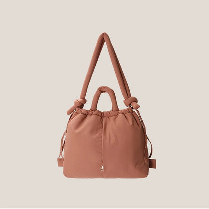 Designer Soft Puffer Nylon Tote Bag Casual Vintage Large Capacity Women Shoulder  Crossbody Handbag 8