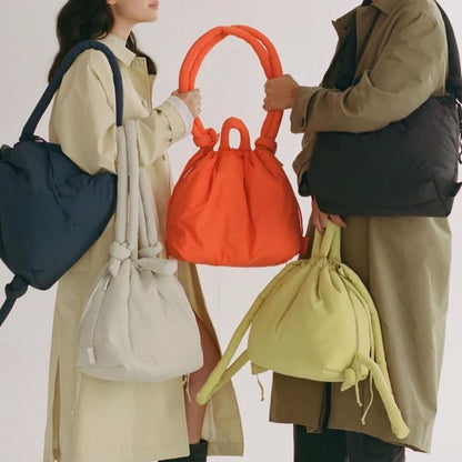 Designer Soft Puffer Nylon Tote Bag Casual Vintage Large Capacity Women Shoulder  Crossbody Handbag 1