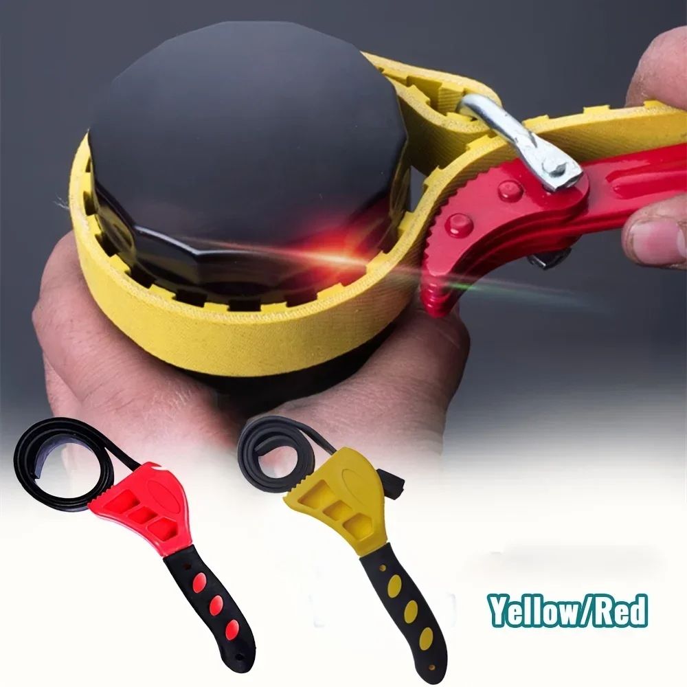 Belt Wrench & Oil Filter Puller – Adjustable Strap Spanner, Chain Wrench, Strap Opener & Disassembly Tool for Mechanics