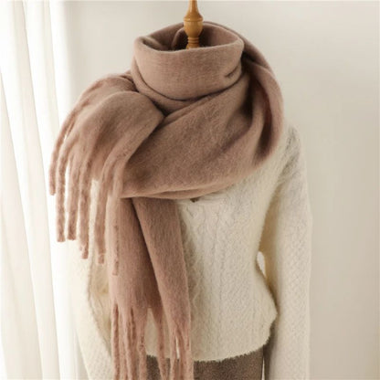 Winter Scarf For Women Cashmere Warm Solid Pashmina Blanket Wrap Long Thick Soft Shawl With Big Tas 1