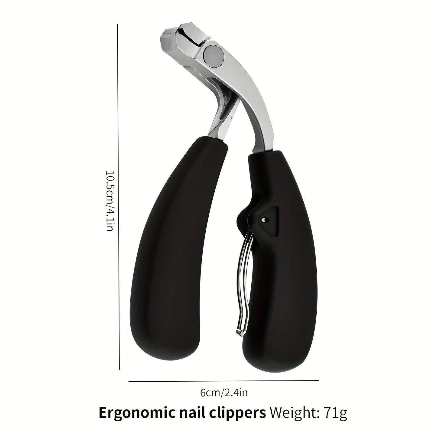 Heavy Duty Curved Nail Clippers For Thick Toenails AntiSplash Storage Nail Clippers For Elderly Wit 5