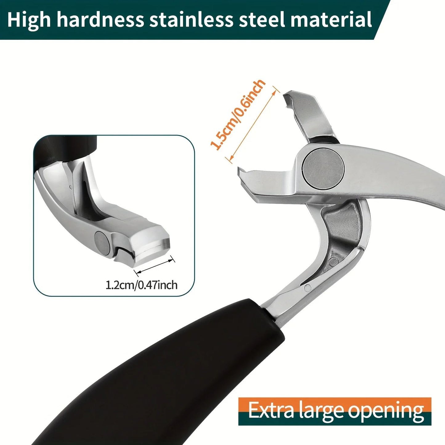 Heavy Duty Curved Nail Clippers For Thick Toenails AntiSplash Storage Nail Clippers For Elderly Wit 4