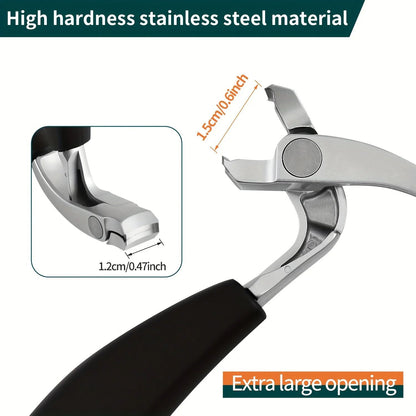 Heavy Duty Curved Nail Clippers For Thick Toenails AntiSplash Storage Nail Clippers For Elderly Wit 4
