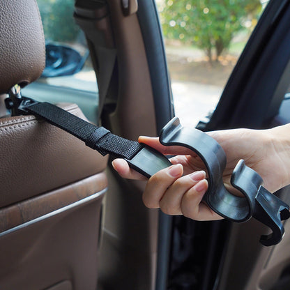 Car Back Seat Hook, Multi-Function Rear Seat Headrest Hanging Hook for Umbrellas, Bags & More