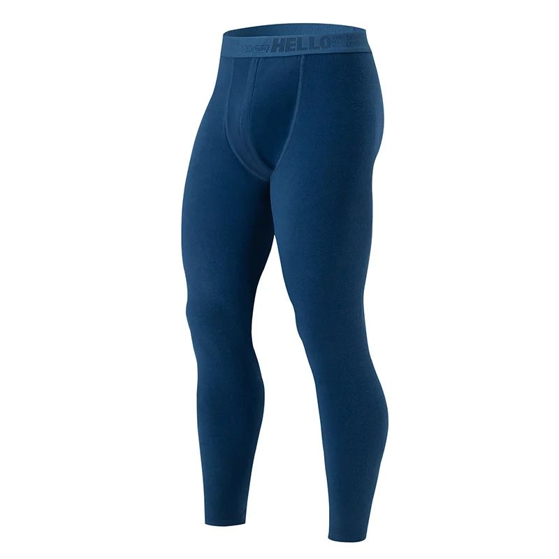 Men Winter Warm Pants Solid Color Slim Fit Leggings Comfortable Thermal Autumn Pants Plus Size 3