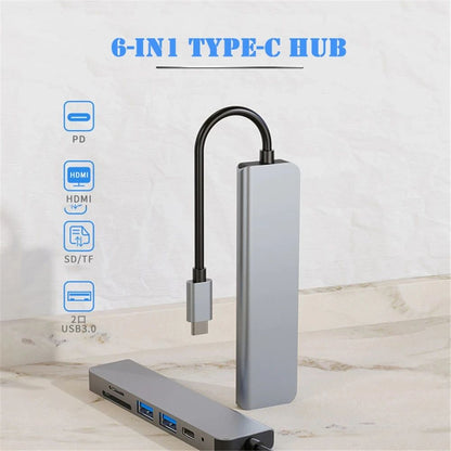 6in1 USB C Hub With 4K HDMI 87W PD Charging USB 30 Ports  TypeC Dock For MacBook Pro Nintendo Switc 1